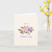 花の水彩画の母の日グリーティングカード カード (黄色い花)