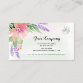 花の水彩画の精油 名刺 (正面)