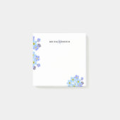 花の水彩画は私をないモノグラムの名前忘れます ポストイット (正面)