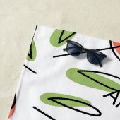 花の水彩画バチェロレッテパーティー オーダーメイド ビーチタオル (インサイチュ)