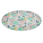 花の水彩画パターン カッティングボード (角)