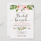 花の水彩画 ローズ ブライダル ブランシュ 招待状 (正面)