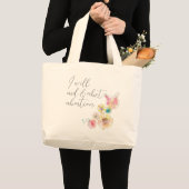 花の水彩画 私は妊娠中絶を幇助し煽動する ラージトートバッグ (正面(商品))