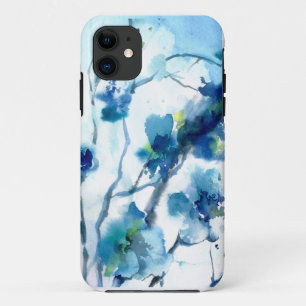 花の水彩画 iPhone 11 ケース