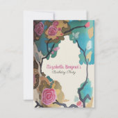 花の水彩紙とサイズオプション – RSVP & 招待状 (正面)