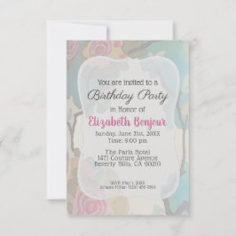 花の水彩紙とサイズオプション – RSVP & 招待状