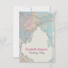 花の水彩紙とサイズオプション – RSVP & 招待状