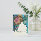 花の水彩紙&サイズオプション – 大 名刺 (スタンド正面)