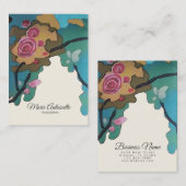 花の水彩紙&サイズオプション – 大 名刺 (正面/裏面)