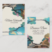 花の水彩紙&サイズオプション – 大 名刺 (正面/裏面)