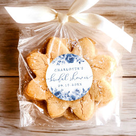 花の水彩色のウェディングシャワー ラウンドシール