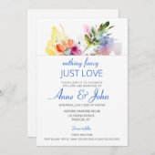 花の水彩 ソフトパステル 招待状 (正面/裏面)