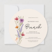 花の水彩 ブルンチ 母の日 招待状 (正面)