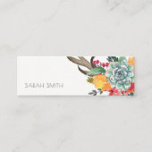 花の水気が多い枝角のボヘミアの魅惑の住所 スキニー名刺 (正面)