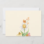 花の水色ベビーシャワー 招待状 (裏面)