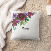 花の水色明るいロマンチックなフローラリースb クッション (ブランケット)