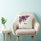 花の水色明るいロマンチックなフローラリースb クッション (椅子)