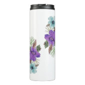 花の水色明るいロマンチックなフローラリースb タンブラー (裏面)