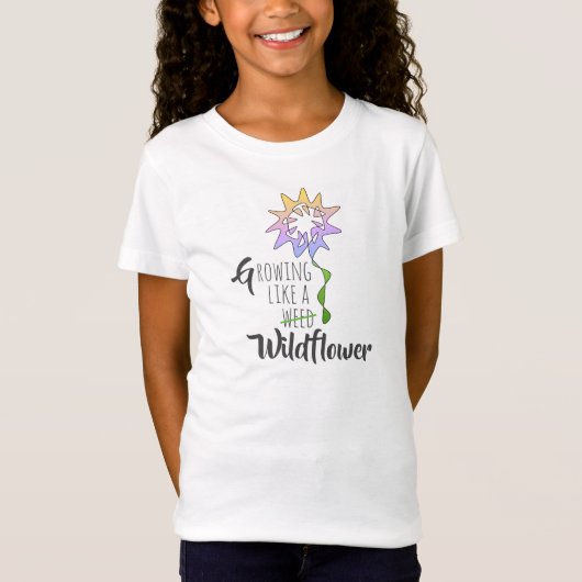 花の永久芸術「野花のように成長」 Tシャツ (正面)