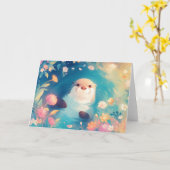 花の池でカエル語 カード (黄色い花)