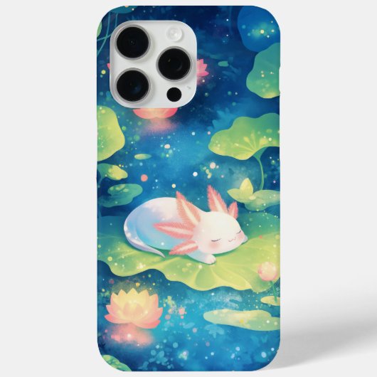 花の池のウーパールーパー 甘美な逃避行 Case-Mate iPhoneケース (裏面)