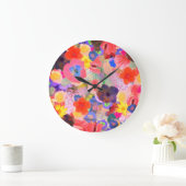 花の油 ラージ壁時計 (ホーム)