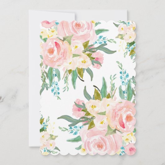 花の洗礼招待状 招待状 (裏面)