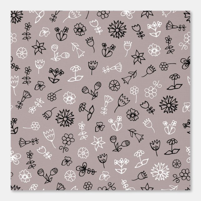 花の浮動模様 壁紙 (正面)