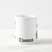 花の海の中の象 コーヒーマグカップ (中央)