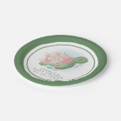 花の海亀ベビーシャワー ペーパープレート (アングル)