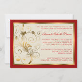 花の渦巻きの招待状 招待状 (裏面)