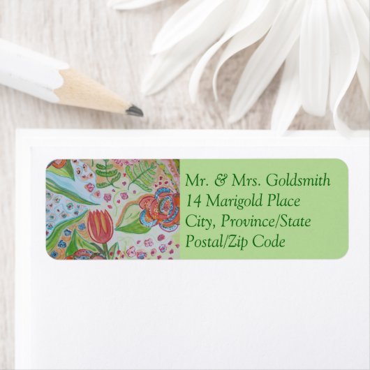 花の渦巻き ラベル (インサイチュ)