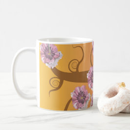 花の渦巻く木 コーヒーマグカップ