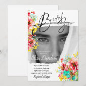 花の港ガーデン ブライダルシャワー 招待状 (正面/裏面)