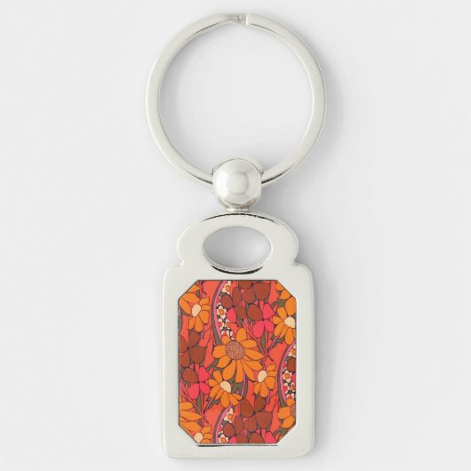 花の溝状の花 キーホルダー (正面)