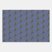 花の激し芸術品を気取ったさと明るい包み紙 ラッピングペーパーシート (正面)