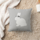 花の灰色絵を描の装飾用クッション クッション (ブランケット)