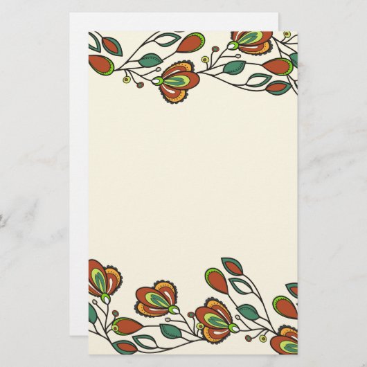 花の無限の模様 便箋 (正面/裏面)