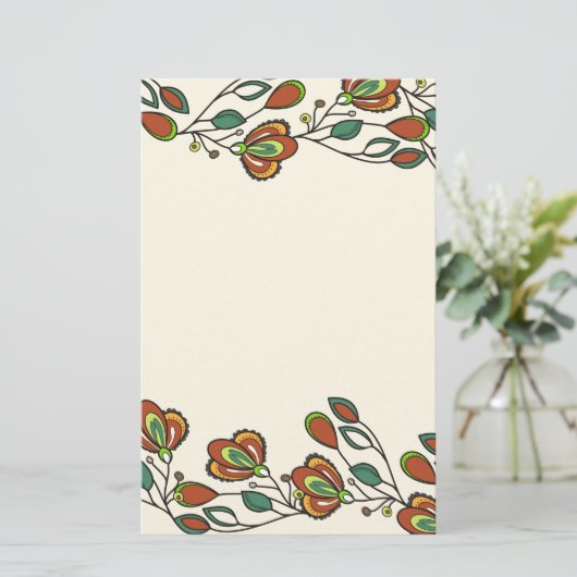 花の無限の模様 便箋 (スタンド正面)