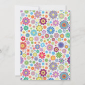 花の熱狂的な写真の誕生日パーティーの招待 招待状 (裏面)