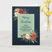 花の父素朴法律祭メリークリスマス カード (黄色い花)