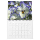花の牡丹をカスタマイズ可能な年カレンダー カレンダー (3月 2027)