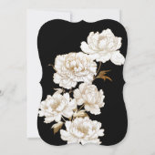 花の牡丹 白金 モノグラム ウェディング 招待状 (裏面)