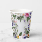 花の特別な行事にカスタマイズできる 紙コップ (裏面)