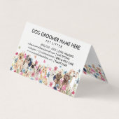 花の犬の子犬 名刺 (裏面)