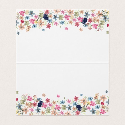 花の犬の子犬 名刺 (内部フラット)