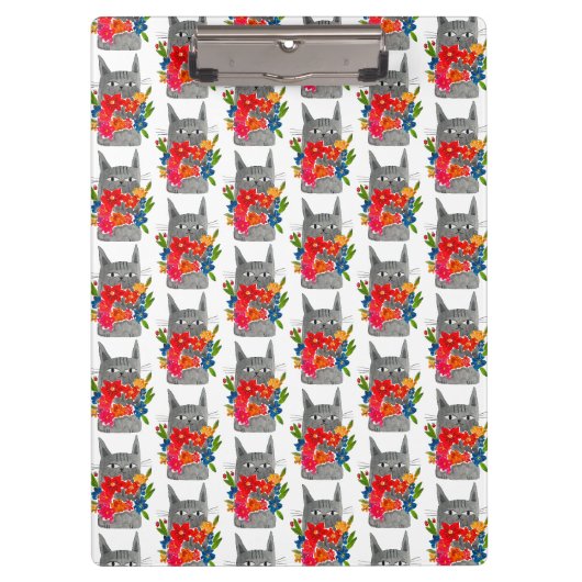 花の猫 クリップボード (正面)