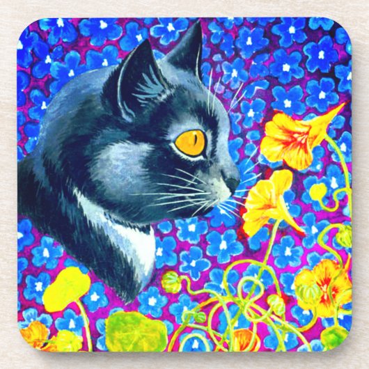 花の猫 コースター (正面)