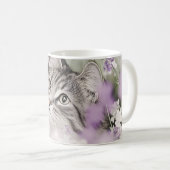 花の猫 コーヒーマグカップ (正面右)