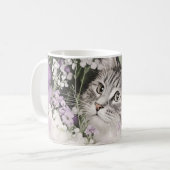 花の猫 コーヒーマグカップ (正面左)